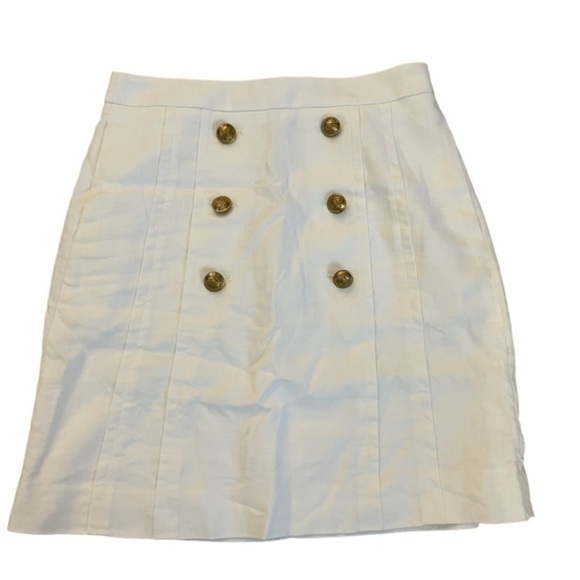 J.Crew A-Line White Linen Skirt - Picture 1 of 5